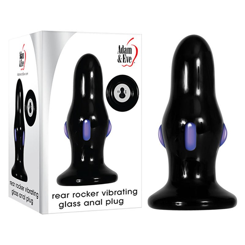 Adam & Eve REAR ROCKER - Glass 9.8 cm USB Rechargeable Vibrating Butt Plug at NZ & Australia’s Mega Adult Toy Store