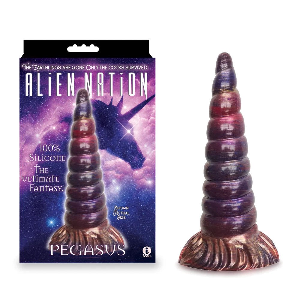 Alien Nation - Pegasus - Metallic 20.3 cm Unicorn Fantasy Dong at NZ & Australia’s Mega Adult Toy Store