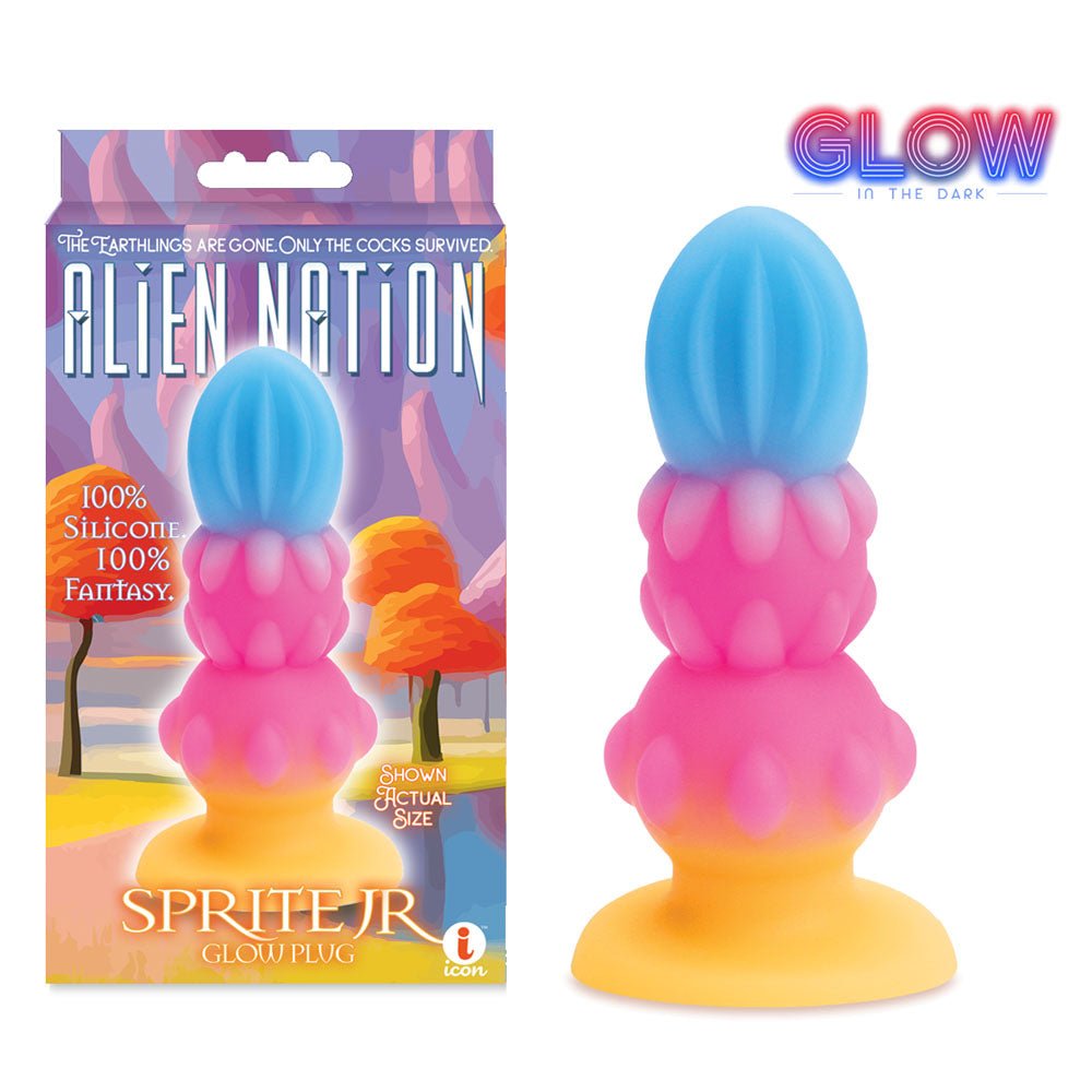 Alien Nation - Sprite Jr. - Glow in Dark 10.8 cm Fantasy Anal Plug at NZ & Australia’s Mega Adult Toy Store