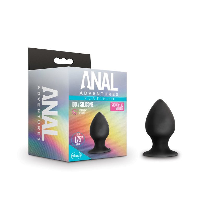 Anal Adventures Platinum Anal Stout Plug - Medium - 7.6 cm Medium Butt Plug at NZ & Australia’s Mega Adult Toy Store