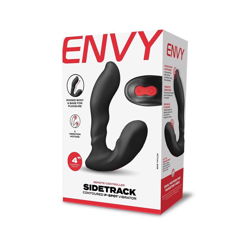 Envy Sidetrack Contoured P - Spot Vibrator - USB Rechargeable Prostate Massager with Wireless Remote at NZ & Australia’s Mega Adult Toy Store