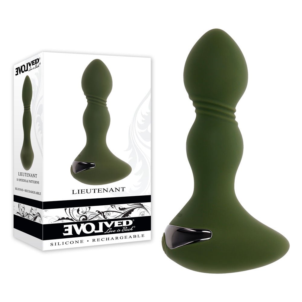 Evolved LIEUTENANT - 12.2 cm USB Rechargeable Vibrating Butt Plug at NZ & Australia’s Mega Adult Toy Store