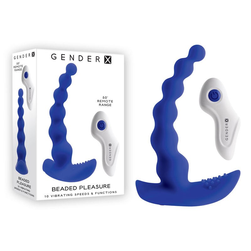 Gender X BEADED PLEASURE - 11.4 cm USB Rechargeable Vibrating Anal Beads with Remote at NZ & Australia’s Mega Adult Toy Store