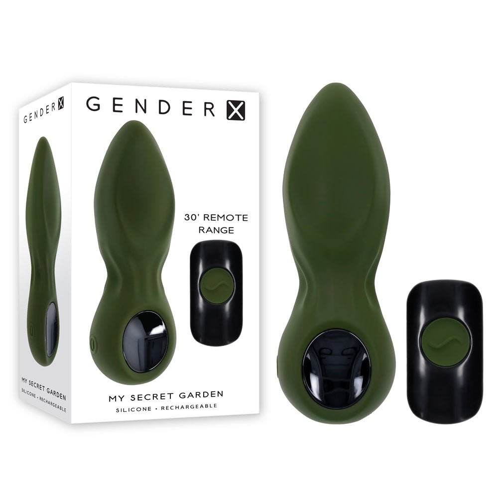 Gender X MY SECRET GARDEN - 14.6 cm USB Rechargeable Vibrating Butt Plug with Remote Control at NZ & Australia’s Mega Adult Toy Store